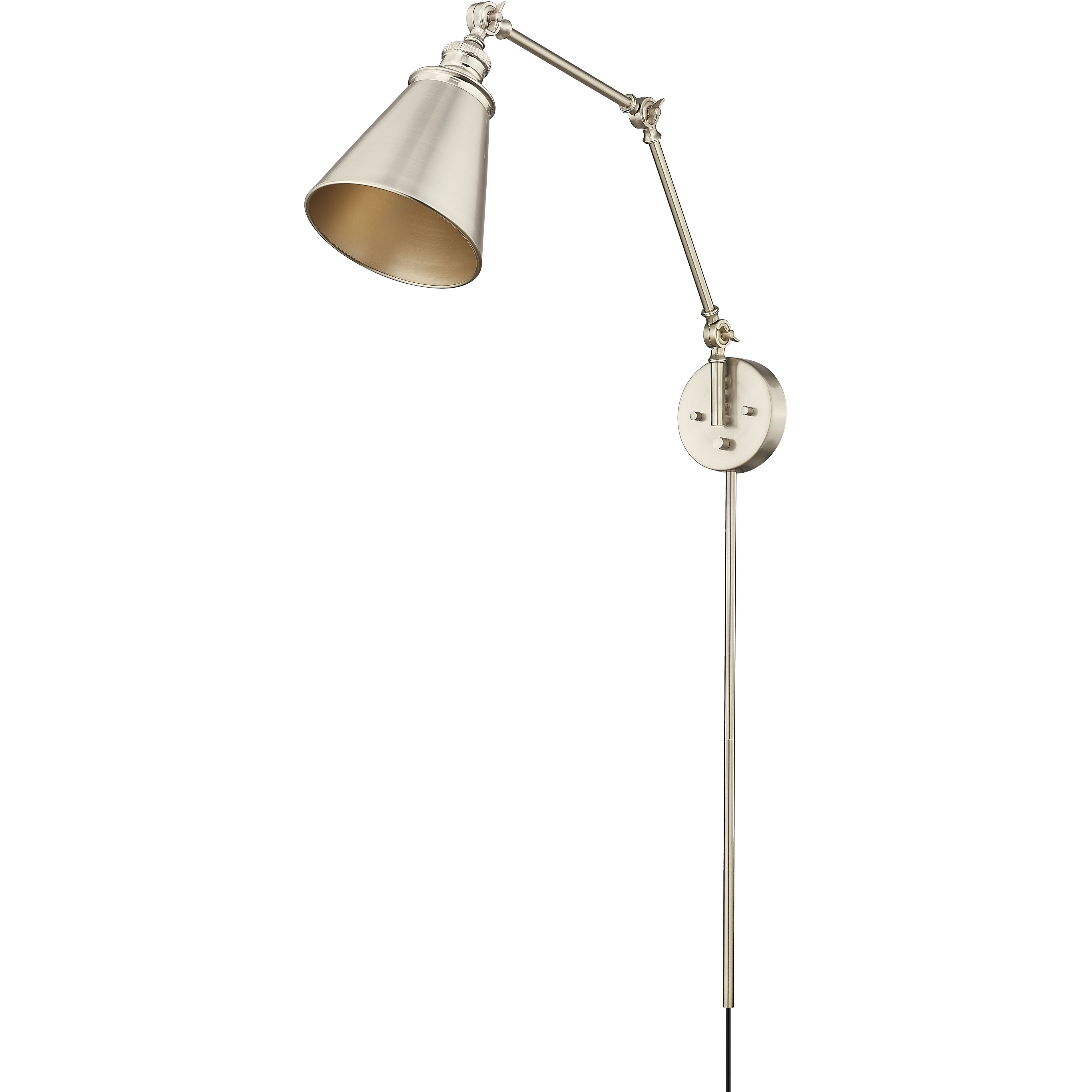 Evonne 24 inch 60.00 watt Modern Gold Swing Arm Sconce Wall Light